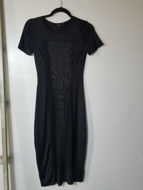 ZEAGOO WOMEN'S BLACK SHEER MESH DRESS COVERUP SIZE SMALL